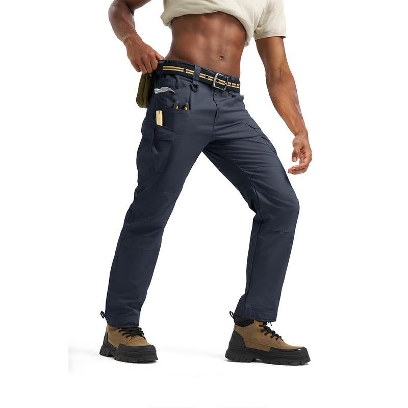 GOPUNE Men'S Tactical Work Pants Multi-Pocket Water Resistant Cargo Pants Ripstop Hiking Military Construction Outdoor Pants 10 Pockets #Springfresh