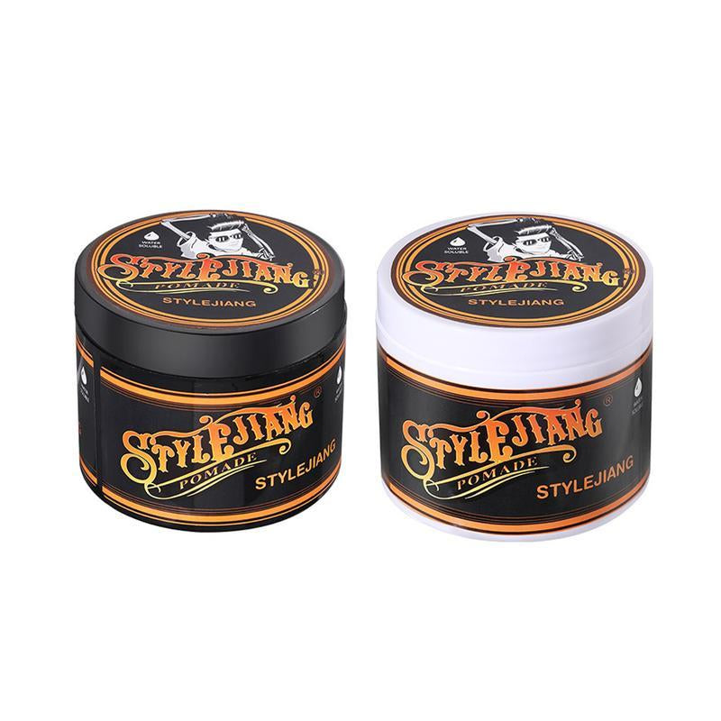 STYLEJIANG Strong Hold Pomade 4Oz Water-Soluble Wax for Curly Thick Stubborn Hair Long Lasting Shine Fresh Scent Men'S Hair Care