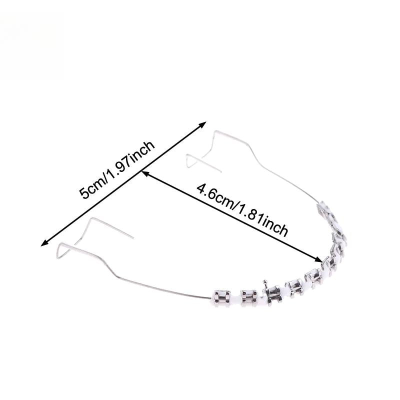 Colorful Fake Braces Kit Hook Temporary Removable Tooth Decoration for Parties Cosplay Metal Wires High Comfort Easy Clean Personalized Design Protect Teeth