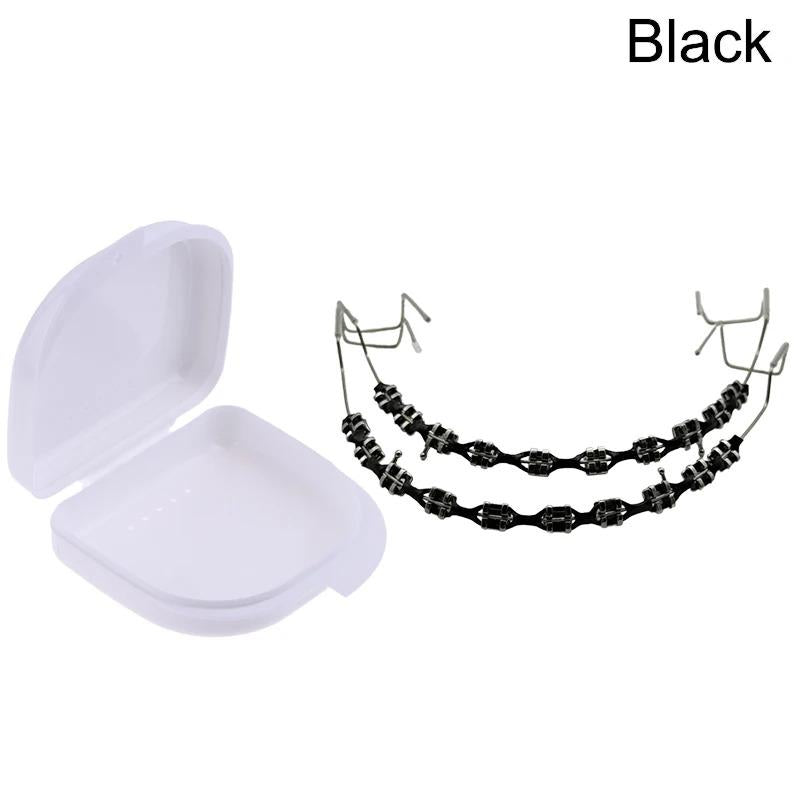 Colorful Fake Braces Kit Hook Temporary Removable Tooth Decoration for Parties Cosplay Metal Wires High Comfort Easy Clean Personalized Design Protect Teeth