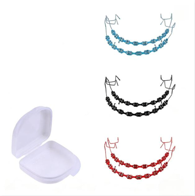 Colorful Fake Braces Kit Hook Temporary Removable Tooth Decoration for Parties Cosplay Metal Wires High Comfort Easy Clean Personalized Design Protect Teeth