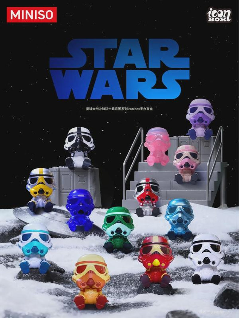 MINISO Star Wars Collection Stormtrooper Legion Icon Box Blind Box Collectible Figure Imperial Army Mini Figurine Action Figure Ideal Valentine Gift for Boyfriends Students
