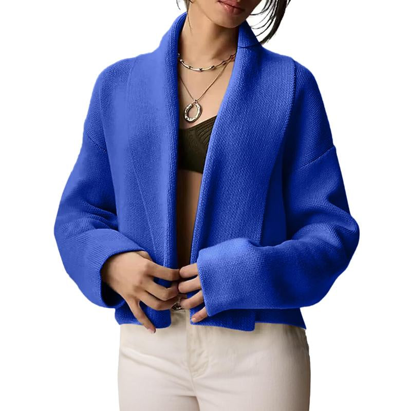 Ommig Women'S Cropped Cardigan Open Front Shawl 2025 Fall Trendy Long Sleeve Sweater Jacket Soft Knitwear Basic Tops