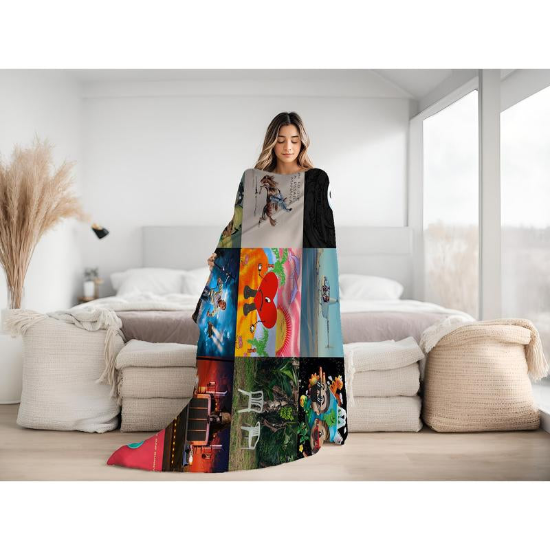 Bad Benito Covers Bowl 2026 Halftime Show Blankets,Soft Warm and Cozy Living Room Shawl Office Flannel Blanket All Seasons Travel Blanket Multipurpose Gift Home Decor